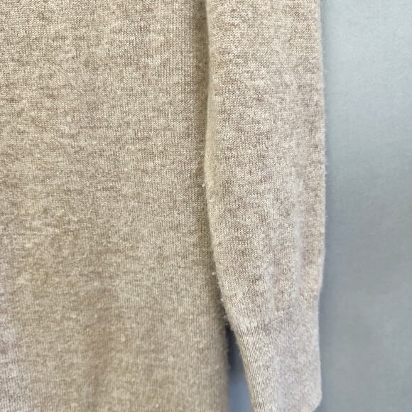 Quince Mongolian Cashmere Turtleneck Sweater Dress in Oatmeal Size Medium - Picture 13 of 15